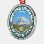 Mount Rainier National Park - Nature Lovers Gift Metalen Ornament (Links)