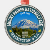 Mount Rainier National Park - Nature Lovers Gift Metalen Ornament (Voorkant)