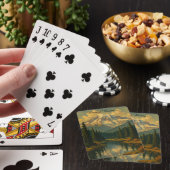 Mount Rainier National Park Retro Art Pokerkaarten (Insitu)
