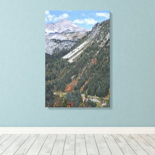 Mount Rainier National Park Schitterend Kloof Canvas Afdruk (Insitu (Houten vloer))