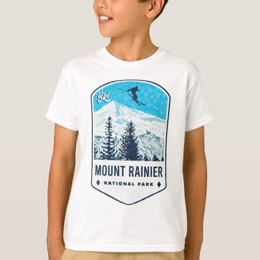 Mount Rainier National Park Ski Badge T-shirt (Voorkant)
