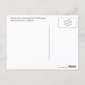 Mount Rainier National Park Travel Photo Briefkaart (Achterkant)
