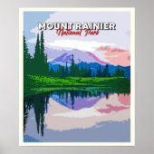 Mount Rainier National Park Vintage Poster (Voorkant)
