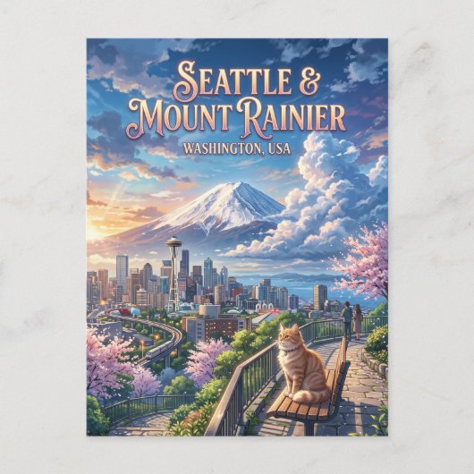 Mount Rainier National Park VS Briefkaart (Voorkant)