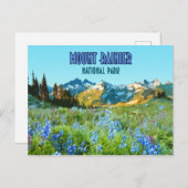 Mount Rainier National Park Washington Briefkaart (Voorkant / Achterkant)