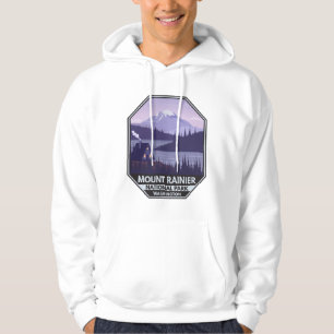 Mount Rainier National Park Washington Cabin Retro Hoodie
