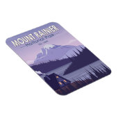 Mount Rainier National Park Washington Cabin Retro Magneet (Rechterzijde)