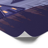 Mount Rainier National Park Washington Cabin Retro Poster (Hoek)