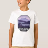 Mount Rainier National Park Washington Cabin Retro T-shirt (Voorkant)