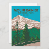 Mount Rainier National Park Washington  Feestdagenkaart (Voorkant / Achterkant)