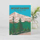 Mount Rainier National Park Washington  Feestdagenkaart (Staand voorkant)