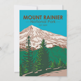 Mount Rainier National Park Washington  Feestdagenkaart