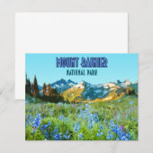 Mount Rainier National Park Washington Flat Kaart (Voorkant / Achterkant)