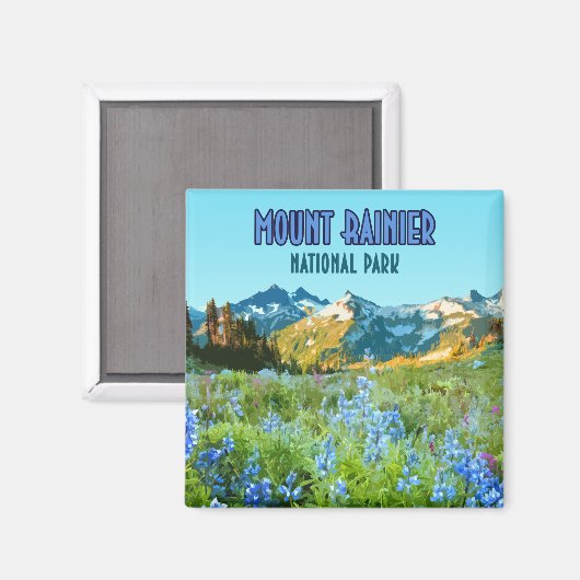 Mount Rainier National Park Washington  Magneet (Voorkant / Achterkant)