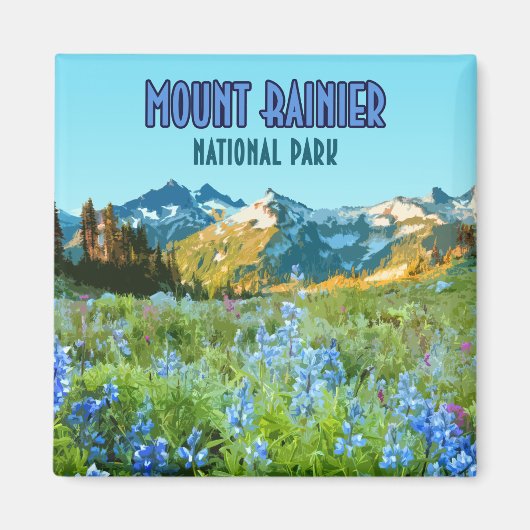 Mount Rainier National Park Washington  Magneet (Voorkant)