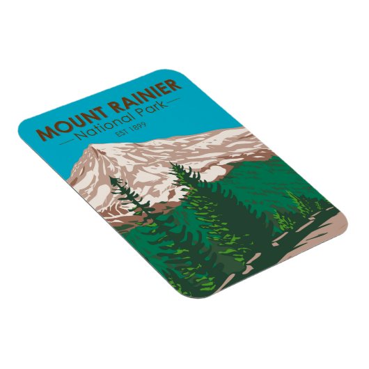 Mount Rainier National Park Washington  Magneet (Rechterzijde)