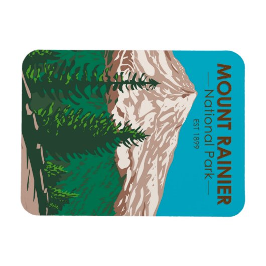 Mount Rainier National Park Washington  Magneet (Horizontaal)