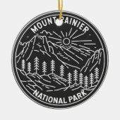 Mount Rainier National Park Washington Monoline Keramisch Ornament (Voorkant)