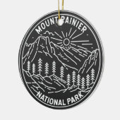Mount Rainier National Park Washington Monoline Keramisch Ornament (Links)