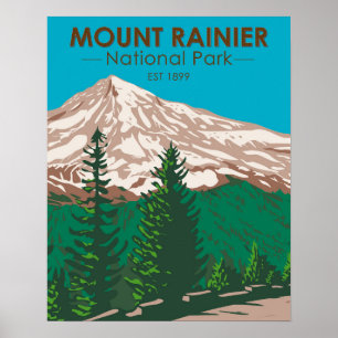 Mount Rainier National Park Washington  Poster