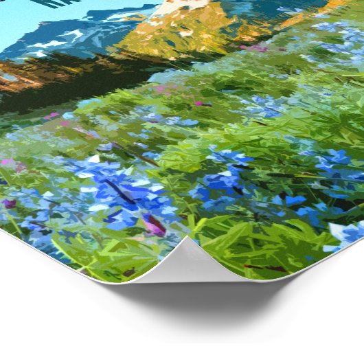 Mount Rainier National Park Washington  Poster (Hoek)