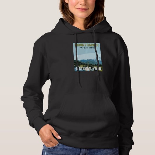 Mount Rainier National Park Washington Poster Hoodie (Voorkant)