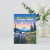 Mount Rainier National Park Washington Retro Briefkaart (Staand voorkant)