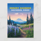 Mount Rainier National Park Washington Retro Briefkaart (Voorkant)