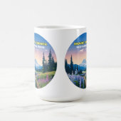 Mount Rainier National Park Washington Retro Koffiemok (Center)