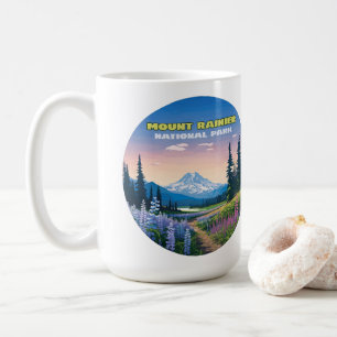 Mount Rainier National Park Washington Retro Koffiemok