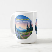Mount Rainier National Park Washington Retro Koffiemok (Voorkant links)
