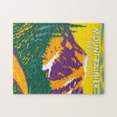 Mount Rainier National Park Washington Retro Legpuzzel (Horizontaal)