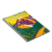 Mount Rainier National Park Washington Retro Notitieboek (Rechterzijde)