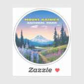 Mount Rainier National Park Washington Retro Sticker (Vel)