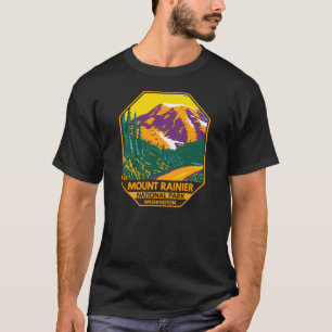 Mount Rainier National Park Washington Retro T-shirt