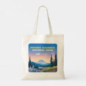 Mount Rainier National Park Washington Retro Tote Bag (Achterkant)