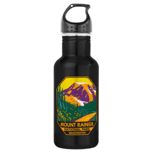 Mount Rainier National Park Washington Retro Waterfles
