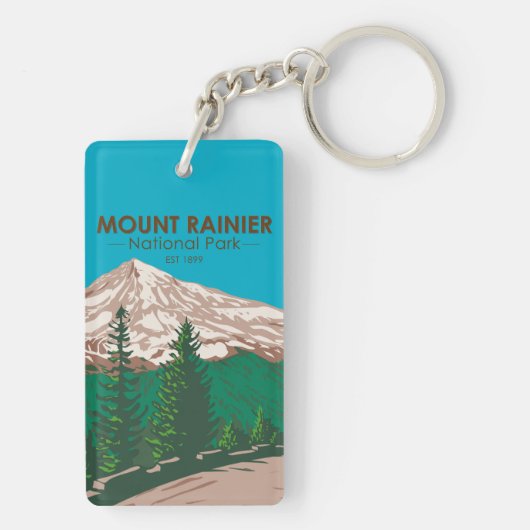 Mount Rainier National Park Washington  Sleutelhanger (achterkant)