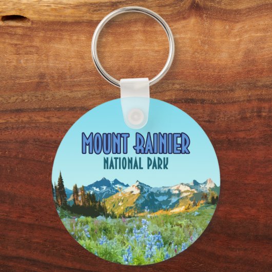 Mount Rainier National Park Washington Sleutelhanger (Voorkant)