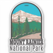 Mount Rainier National Park Washington Sticker (Voorkant)