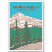 Mount Rainier National Park Washington  Sticker (Voorkant)