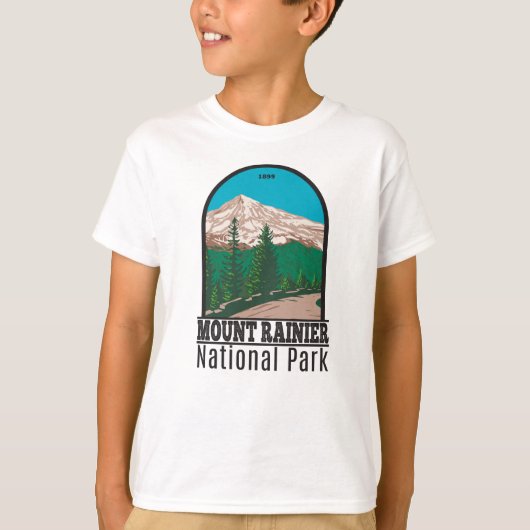 Mount Rainier National Park Washington T-S T-shirt (Voorkant)