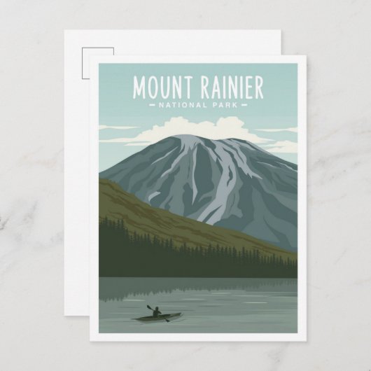 Mount Rainier National Park Washington Travel Briefkaart (Voorkant / Achterkant)