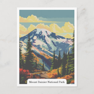 Mount Rainier National Park, Washington USA Briefkaart