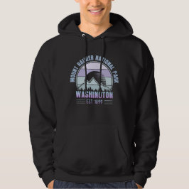 Mount Rainier National Park Washington USA Retro Hoodie