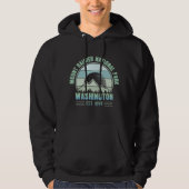 Mount Rainier National Park Washington USA Retro Hoodie (Voorkant)