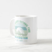 Mount Rainier National Park Washington USA Retro Koffiemok (Voorkant links)