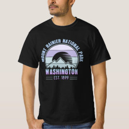 Mount Rainier National Park Washington USA Retro T-shirt