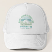Mount Rainier National Park Washington USA Retro Trucker Pet (Voorkant)