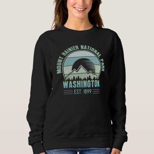 Mount Rainier National Park Washington USA Retro Trui (Voorkant)
